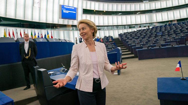 Europas künftige Kommissionspräsidentin? Ursula von der Leyen im EU-Parlament.