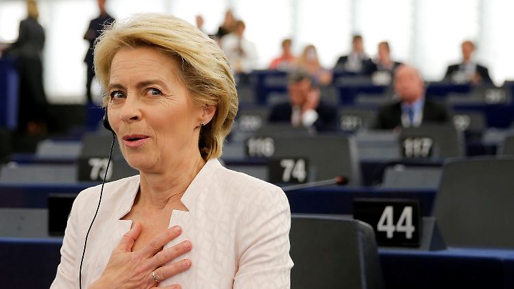 Geschafft: Im Europaparlament atmet die Kandidatin auf.