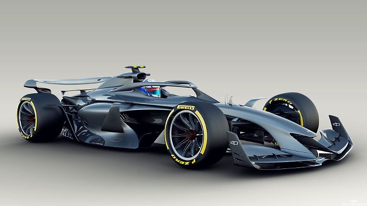 Ist das das Formel-1-Auto der Zukunft? Zumindest ist es der Entwurf, wie die Boliden ab 2021 aussehen könnten. Im Oktober wird das neue Reglement vorgestellt.
