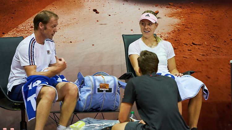 Gute Stimmung, aber schlechte Ergebnisse: Angelique Kerber und Rainer Schüttler trennen sich im Guten.