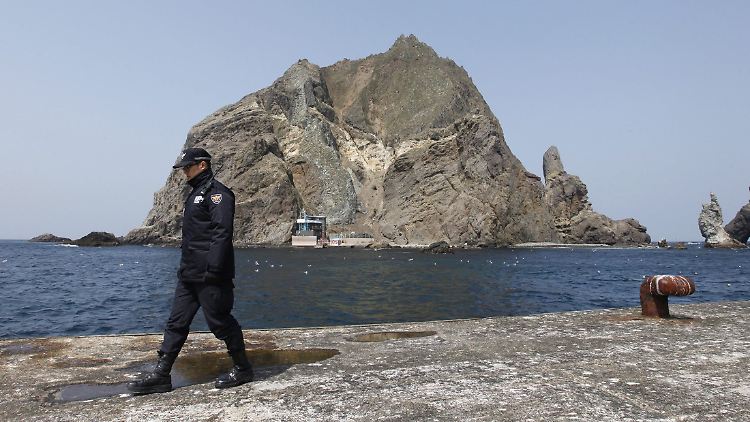 Dokdo wird von Südkorea besetzt, allerdings auch von Japan beansprucht.