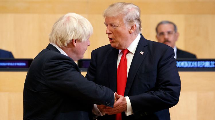 Trump und Johnson trafen sich etwa 2017 bei den Vereinten Nationen in New York. 