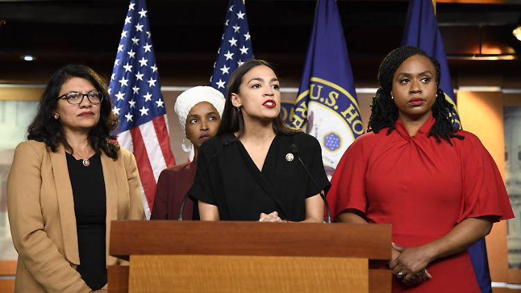 "The Squad" - bestehend aus Rashida Tlaib, Ilhan Omar, Alexandria Ocasio-Cortez und Ayanna Pressley - steht für alles, was Trump-Wähler gemeinhin verabscheuen.