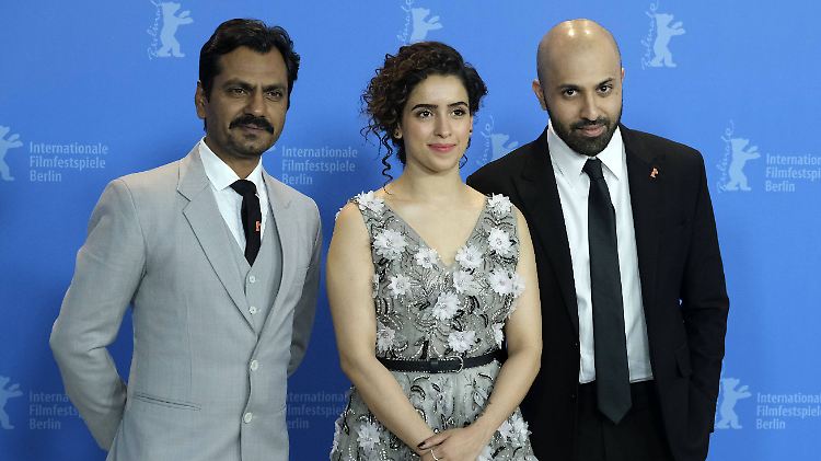 Regisseur Ritesh Batra mit Hauptdarstellern Sanya Malhotra und Nawazuddin Siddiqui (v.l.).