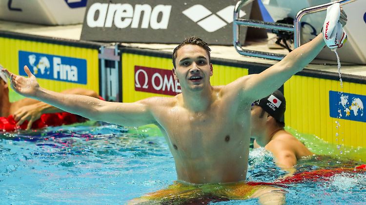 Um mehr als drei Sekunden distanzierte Kristof Milak seine Konkurrenten im Finale über 200 Meter Freistil. 