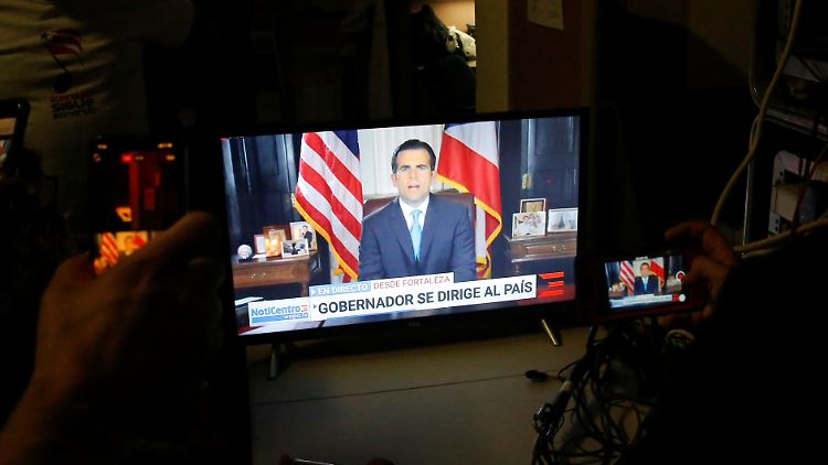 Ricardo Rosselló verkündete seine Entscheidung in einer Videobotschaft.