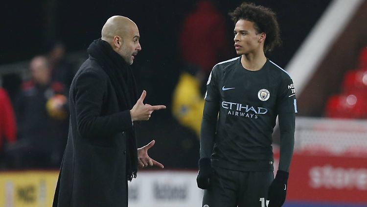 Guardiola lobhudelt seinen Spieler Sané.