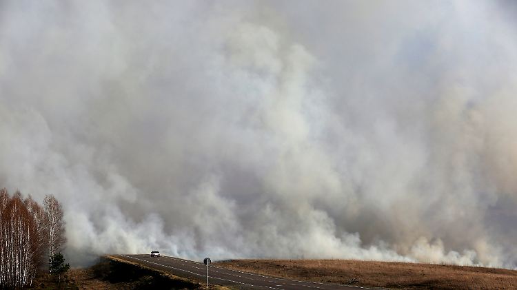 In Russland sind vor allem die Bewohner der Region Irkutsk von Waldbränden betroffen.
