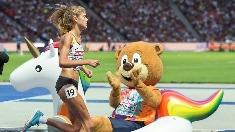 Maskottchen "Berlino" gehörte bei der EM 2018 in Berlin zu den Publikumslieblingen.