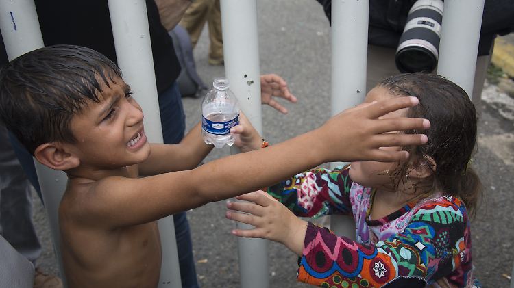 Honduranische Migranten auf dem Weg in die USA.