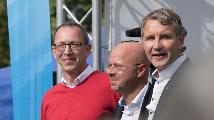 Jörg Urban, Andreas Kalbitz und Björn Höcke