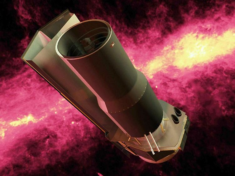 Das Weltraumteleskop "Spitzer" bei seiner Arbeit im All (Illustration).