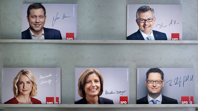 Die untere Reihe (Schwesig, Dreyer und Schäfer-Gümbel) hat bei der Suche nach der neuen SPD-Führung schon abgewinkt. Klingbeil (o.l.) zaudert. Schatzmeister Nietan ist wohl eher keine Option.