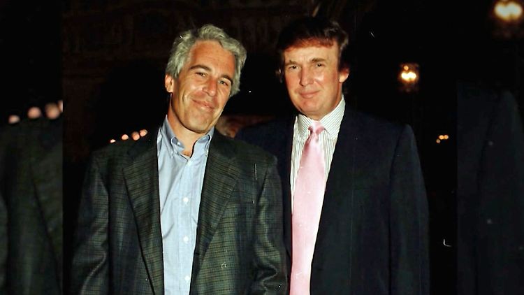 Epstein (li.) umgab sich mit den Reichen und Mächtigen, hier mit dem späteren US-Präsidenten Trump.