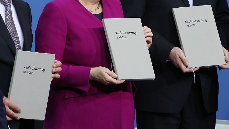 Präsentation des Koalitionsvertrags im März 2018.