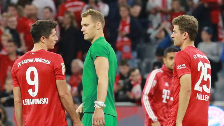 Es war ja nicht alles schlecht: Robert Lewandowski, Manuel Neuer und Thomas Müller.