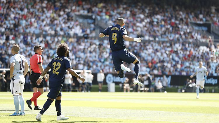 Karim Benzema brachte Real Madrid in Vigo früh in Führung.
