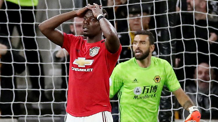 Nicht getroffen: Paul Pogba in Wolverhampton.