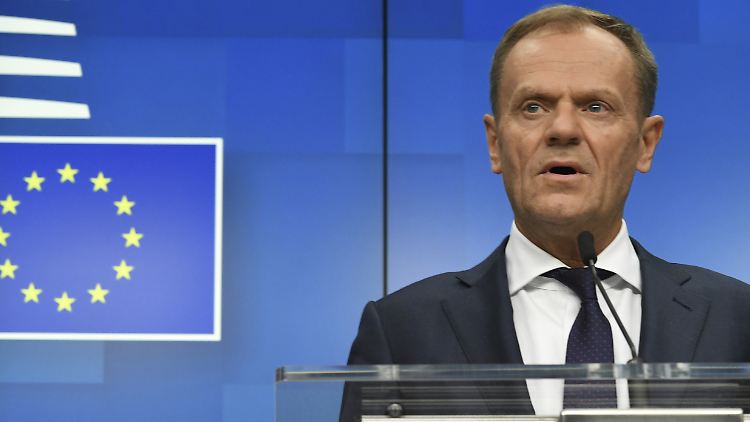 EU-Ratschef Donald Tusk reagiert kühl auf die Vorschläge von Boris Johnson.