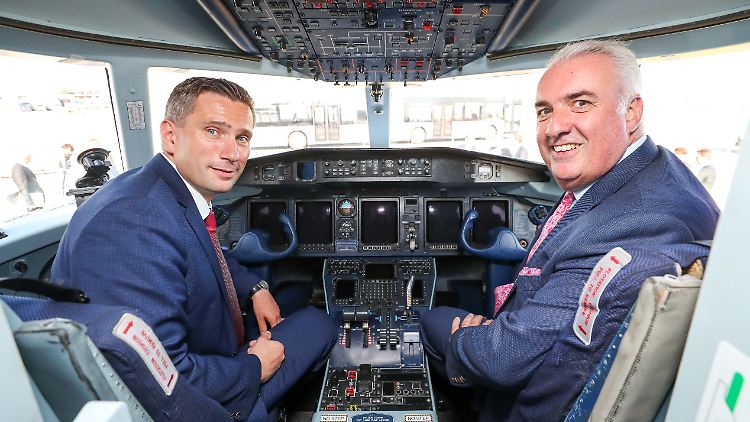Sachsens Wirtschaftsminister freut sich über das Interesse des Unternehmens SNC am Luftfahrtstandort Leipzig.
