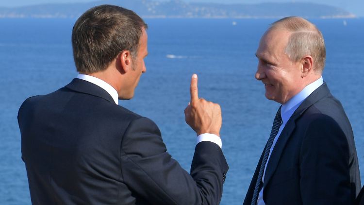 Haben sich nicht verstanden: Präsidenten Macron und Putin.
