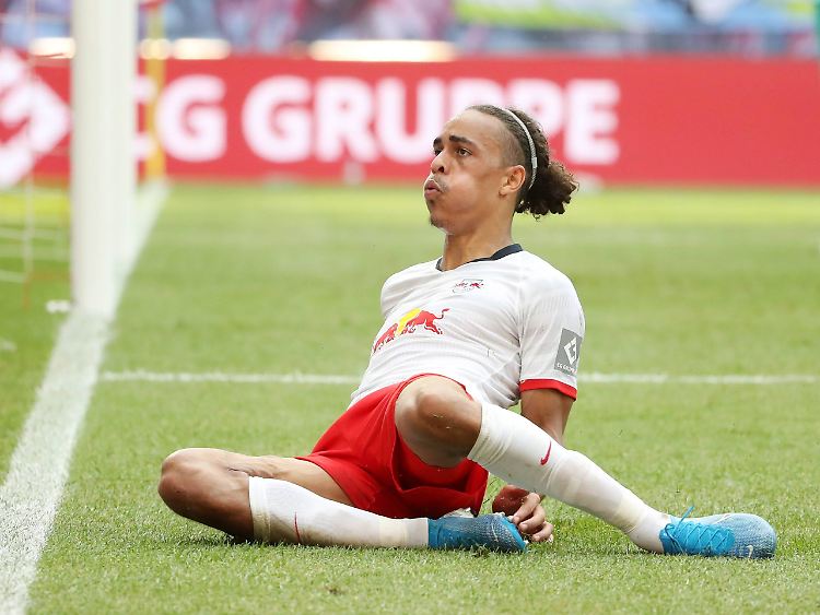 Auch Yussuf Poulsens sehenswerter Treffer zum 2:0 gab Leipzig keine Sicherheit.
