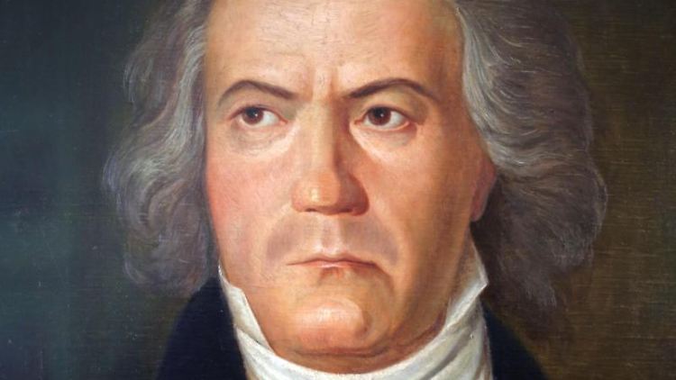 Ein Ölgemälde des Komponisten Ludwig van Beethoven, gemalt von Ferdinand Waldmüller. 