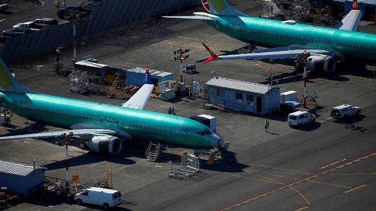 Noch nicht ausgelieferte Boeing 737 Max im Werk im US-Bundesstaat Washington