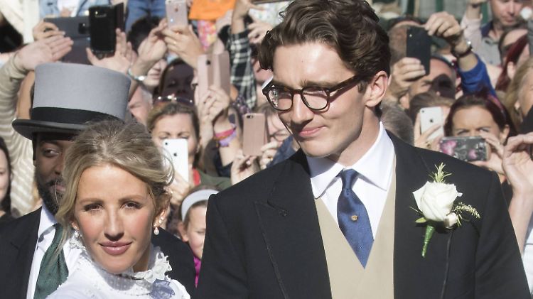 Seit dem Wochenende Frau und Mann: Ellie Goulding und Caspar Jopling.