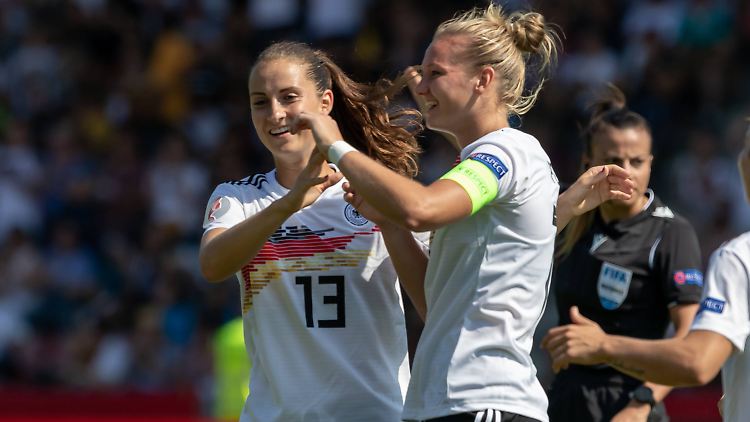 Sara Däbritz traf gleich dreimal gegen die Ukraine.