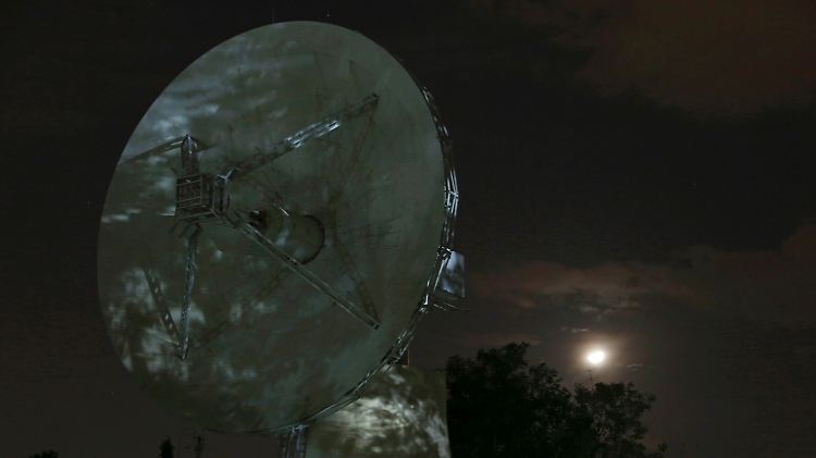 Parabol-Antenne der indischen Raumfahrtorganisation Isro.