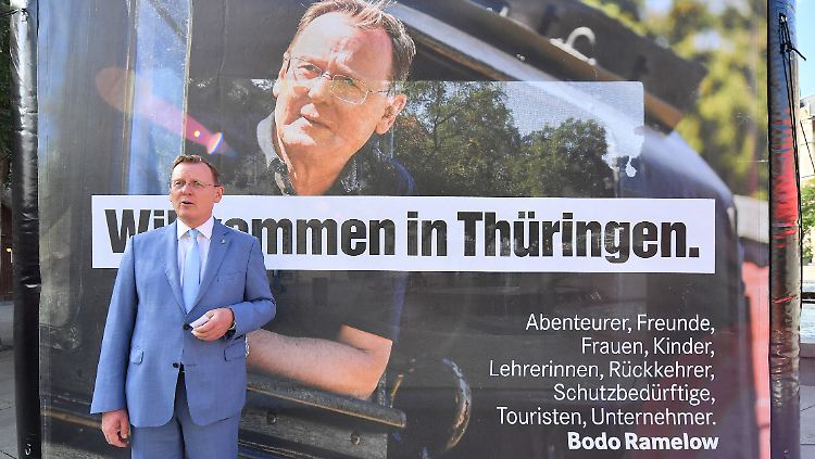 Thüringens Ministerpräsident Ramelow stellt sich und sein rot-rot-grünes Bündnis am 27. Oktober zur Wiederwahl.