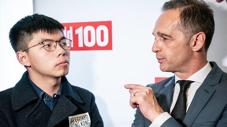 Bundesaußenminister Heiko Maas hatte den Demokratie-Aktivisten Joshua Wong bei einer Veranstaltung in Berlin getroffen.