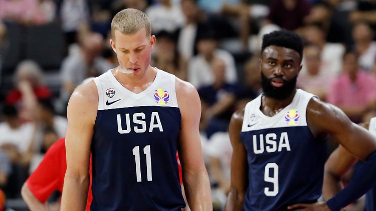 Mason Plumlee and Jaylen Brown erlebten mit dem US-Team WM-Schiffbruch.