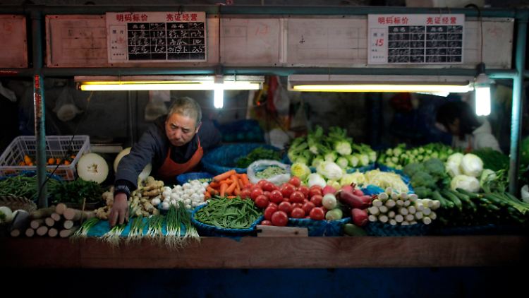 Stadtzentrum Shanghai: Auch Gemüse wird immer teurer.
