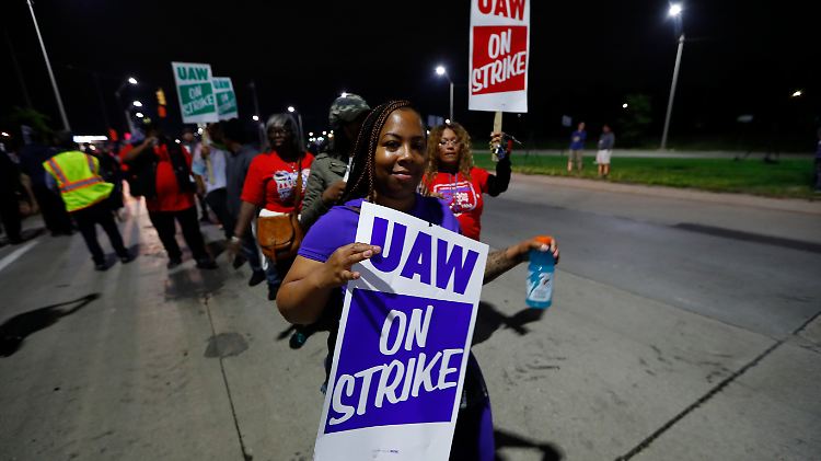 Auch Beschäftigte des GM-Werks in Hamtramck in Michigan streiken.