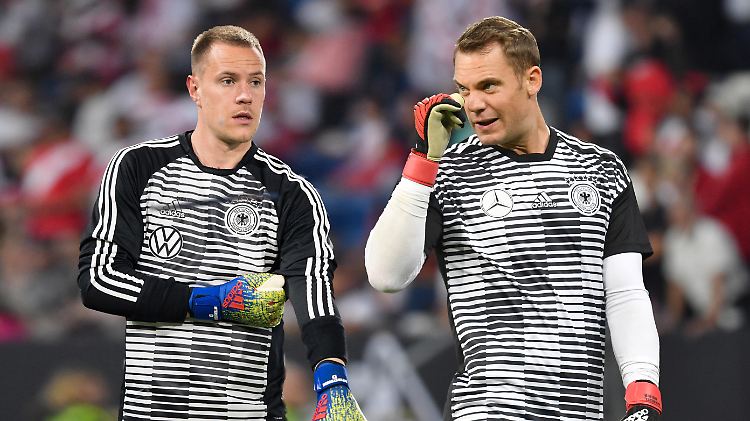 Manuel Neuer und Marc-André ter Stegen kennen bei Löw ihre klare Hierarchie.