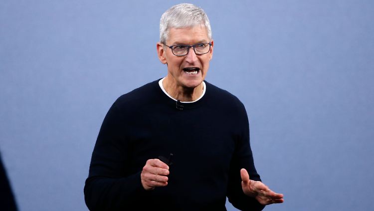 Apple-Chef Tim Cook nannte einen der Vorwürfe der EU-Kommission als "politischen Dreck".
