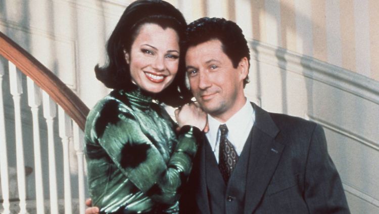 Verkörperte sechs Jahre lang die Rolle der Nanny Fran Fine: Fran Drescher (neben Maxwell, gespielt von Charles Shaugnessy, Bild von 1993)