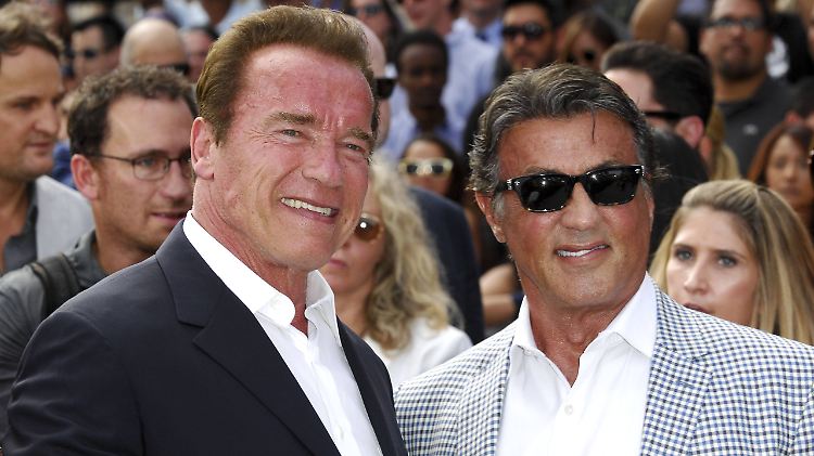 Kennen und mögen sich seit vielen Jahren: Arnold Schwarzenegger (l.) und Sylvester Stallone.