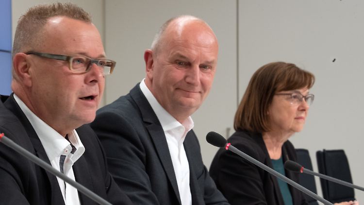 Stübgen, Woidke und Nonnenmacher - CDU, SPD und Grüne erwägen eine Zusammenarbeit.