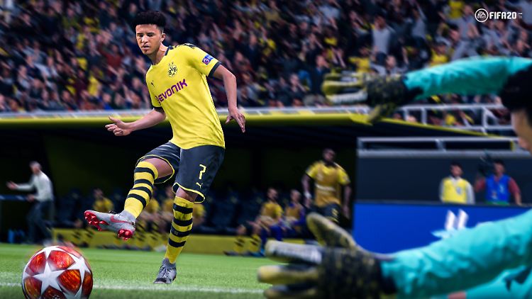 Jadon Sancho schiebt ein: Der BVB-Kicker ist in Fifa 20 eine echte Waffe.