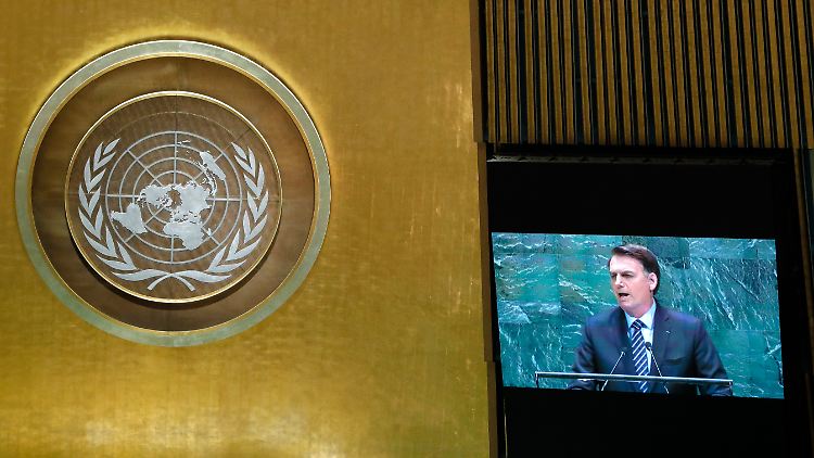 Jair Bolsonaro nutzte seine Redezeit vor der UN-Vollversammlung für eine Abrechnung mit internationaler Hilfe.