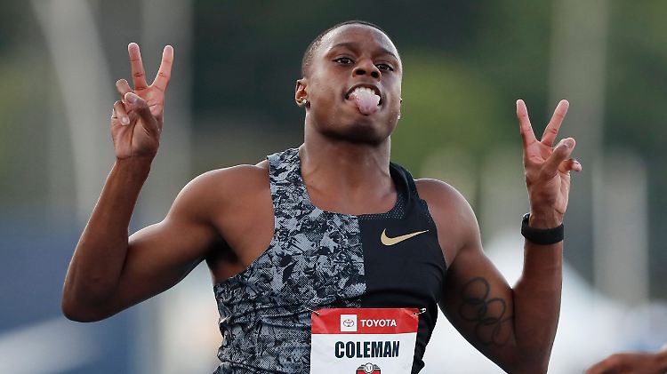 Christian Coleman feiert sich als Saubermann - und darf in Doha starten.
