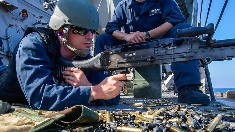Amerikanische Soldaten im Golf von Oman. Auch in Saudi-Arabien werden künftig mehr US-Truppen im Einsatz sein.
