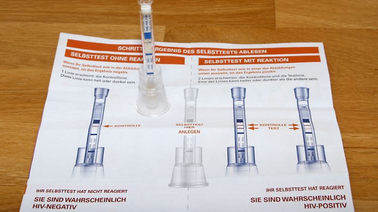 So sieht ein HIV-Selbsttest aus.