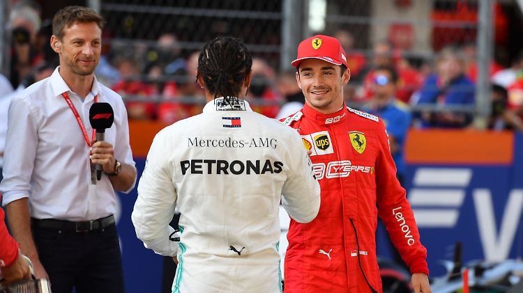 Lewis Hamilton blieb nichts anderes übrig, als Charles Leclerc zu beglückwünschen.