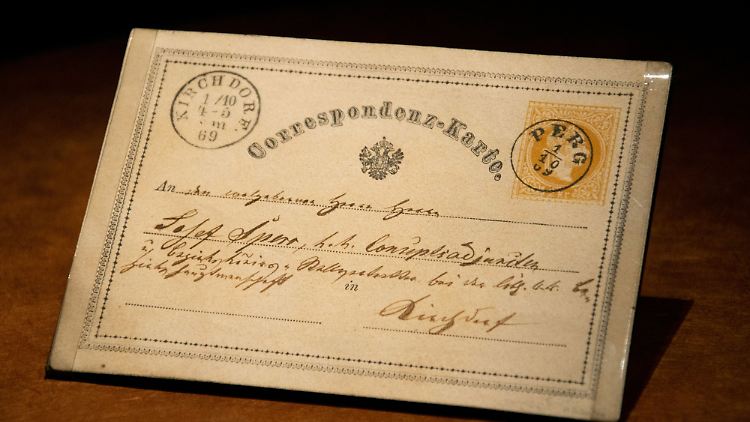 Die älteste Postkarte der Welt wurde am 1. Oktober 1869 in Österreich-Ungarn verschickt. 
