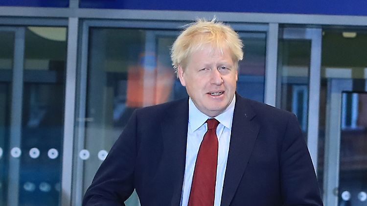 Premier Johnson am Rande des Parteitags.