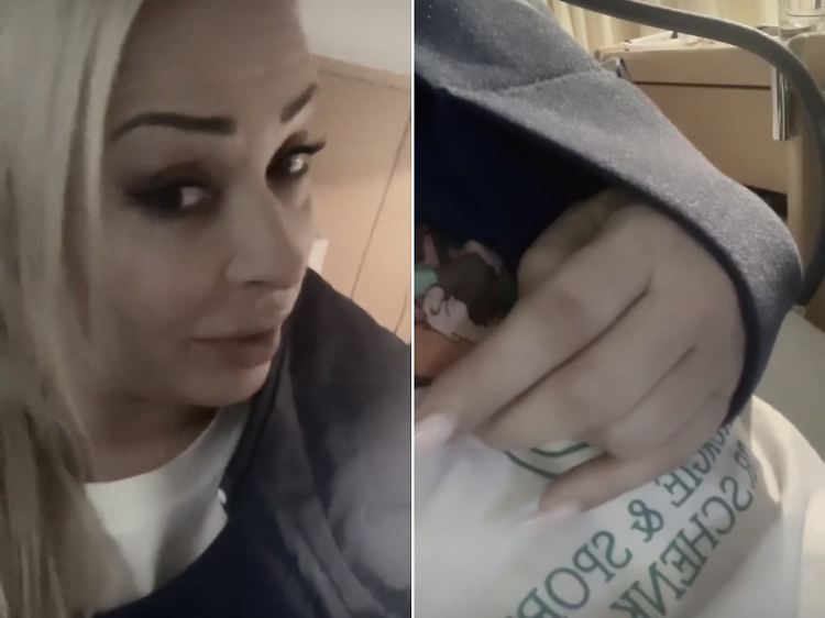 Cora Schumacher informiert per Instagram-Story aus dem Krankenhaus.